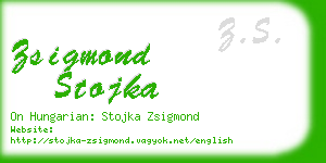 zsigmond stojka business card